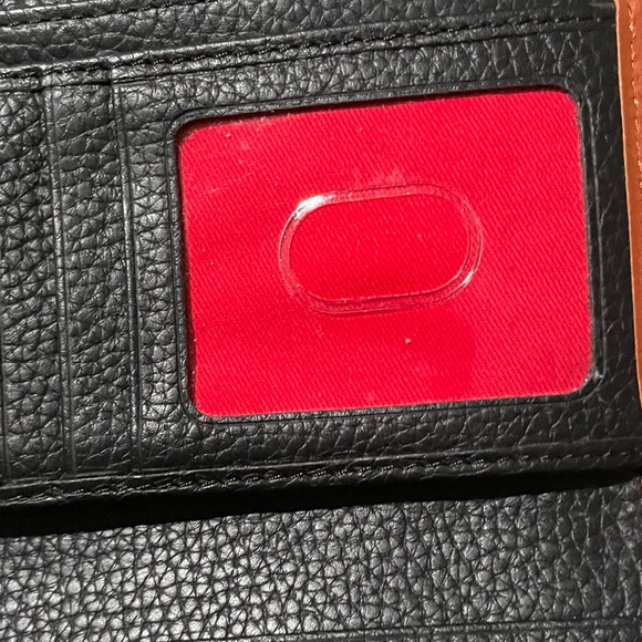 Dooney & Bourke Pebble Grain Leather Continental Clutch Wallet Black BrownColor - Picture 8 of 13